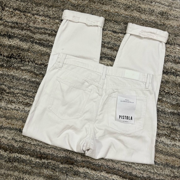 Pistola High Rise Relaxed Roller Jeans Sz 30 NWT | Pistola White Relaxed Fit - Picture 15 of 15